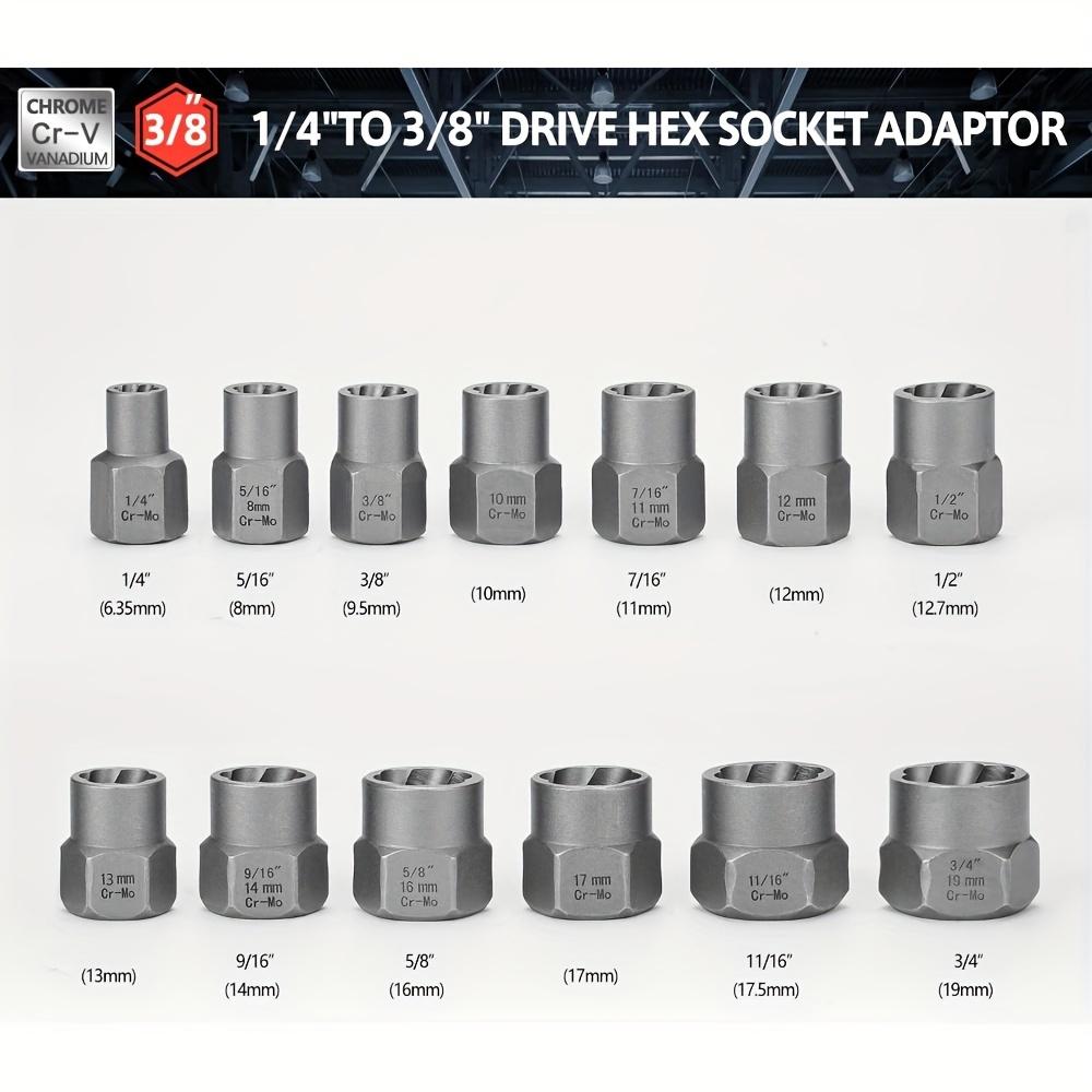 14pcs Nut Extractor, Anti-tooth Sleeve, Sliding Tooth Sleeve, Screw Damaged Nut Screw Cap Extractor
