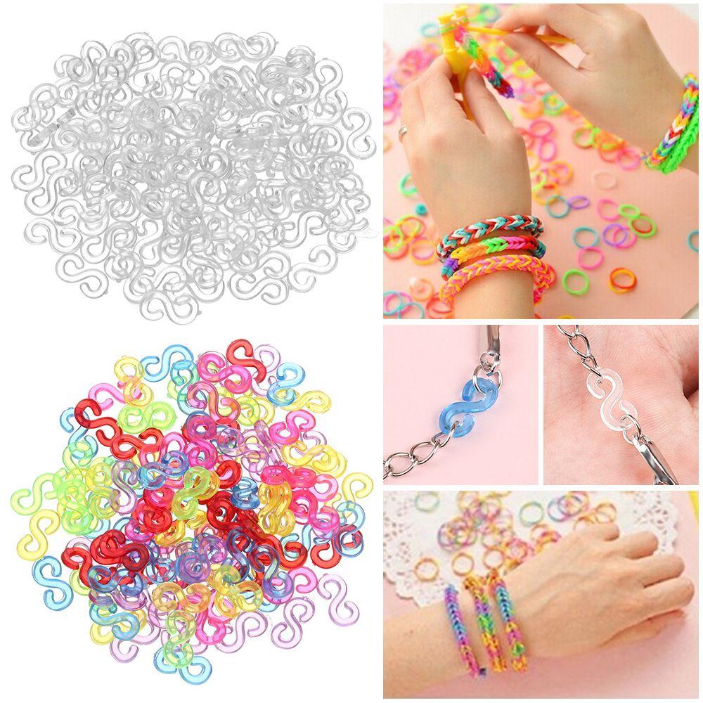 Bracelet Charms Necklace Clasp S Clips DIY Loom Bands Kit Jewelry Connectors Rubber Band Clips