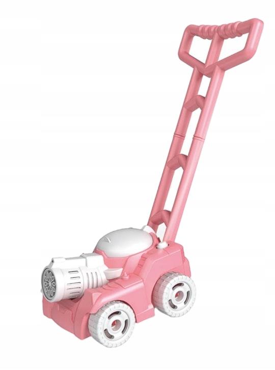 Pink Push Lawnmower Tank Bubble Machine Sound Led Light