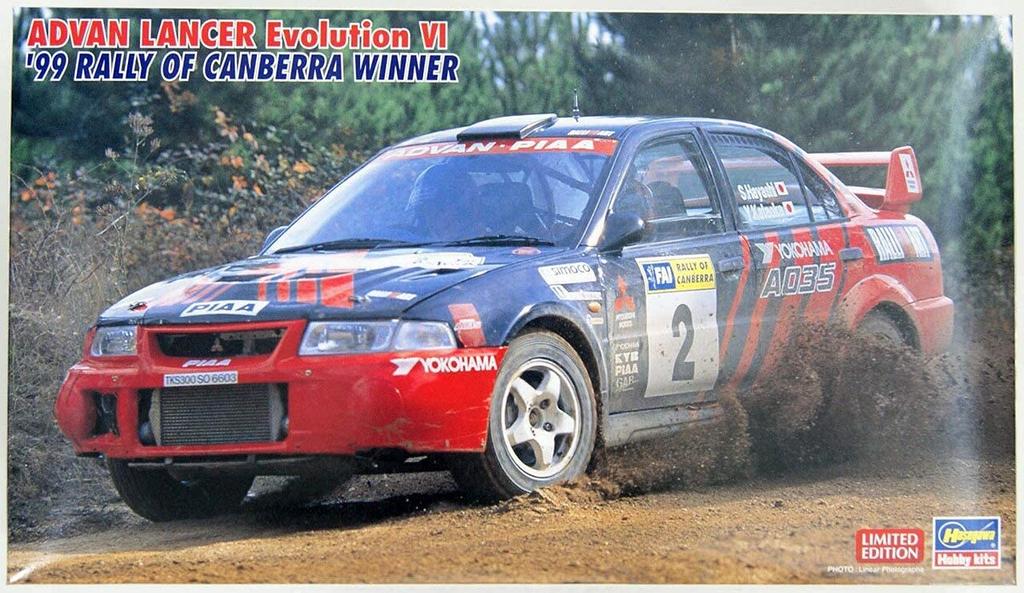 Hasegawa ADVAN Lancer Evolution VI 1999 Rally of Canberra Winner Plastic Model Kit 20443 1/24