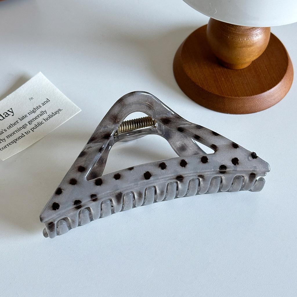 Элегантная корейская заколка-краб для волос в крупный горошек с шикарным модным дизайном для женщин