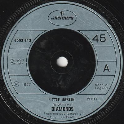 7-дюймовая пластинка DIAMONDS / BIG BOPPER / PLATTERS - Little Darlin / Chantilly Lace / Th 6052612 Mercury 1974 UK Рок Б/У