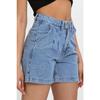 High Waist Jean Stone Color Women's Denim Shorts