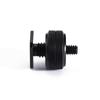 DSLR Camera Double Layer Metal Hot Shoe Mount with 3/8 & 1/4 Locking Flash Screw Base
