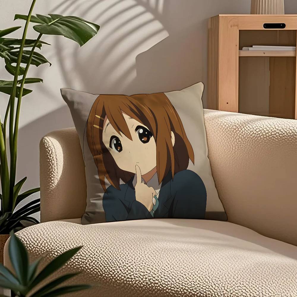 Classic Anime K-K-ON Pillow Case Comfort Sofa Bed Silky elegant Invisible zipper Custom Decorative cushion cover