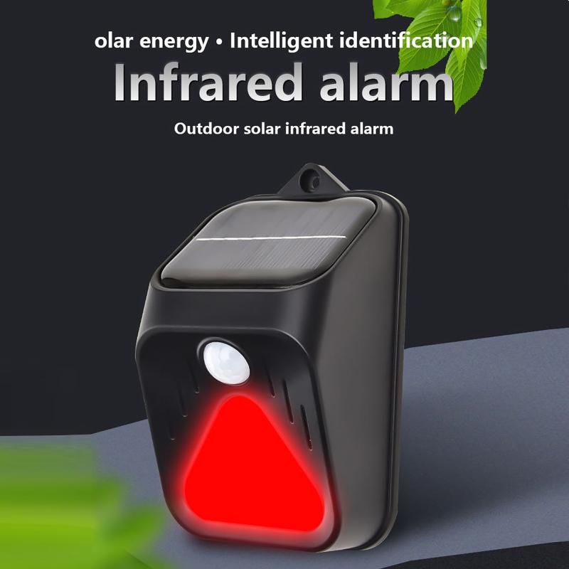 Солнечная сигнализация, 3 режима, IP65, водонепроницаемый датчик дистанционного управления, охранная сигнализация, настенный светильник для вождения