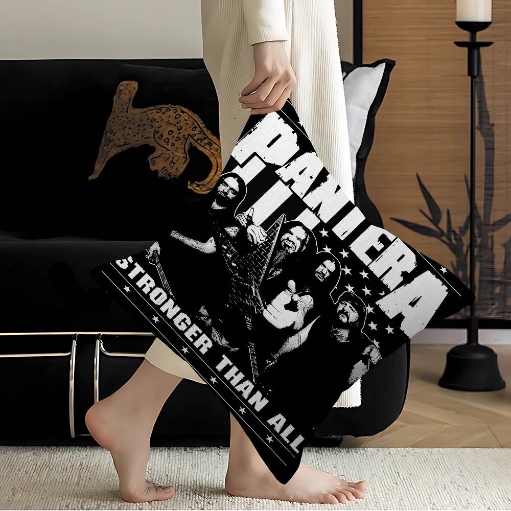 P-Pantera Рок-группа Наволочка Полиэстер Подушки для дивана Декоративные подушки для бросания Украшение дома Наволочка