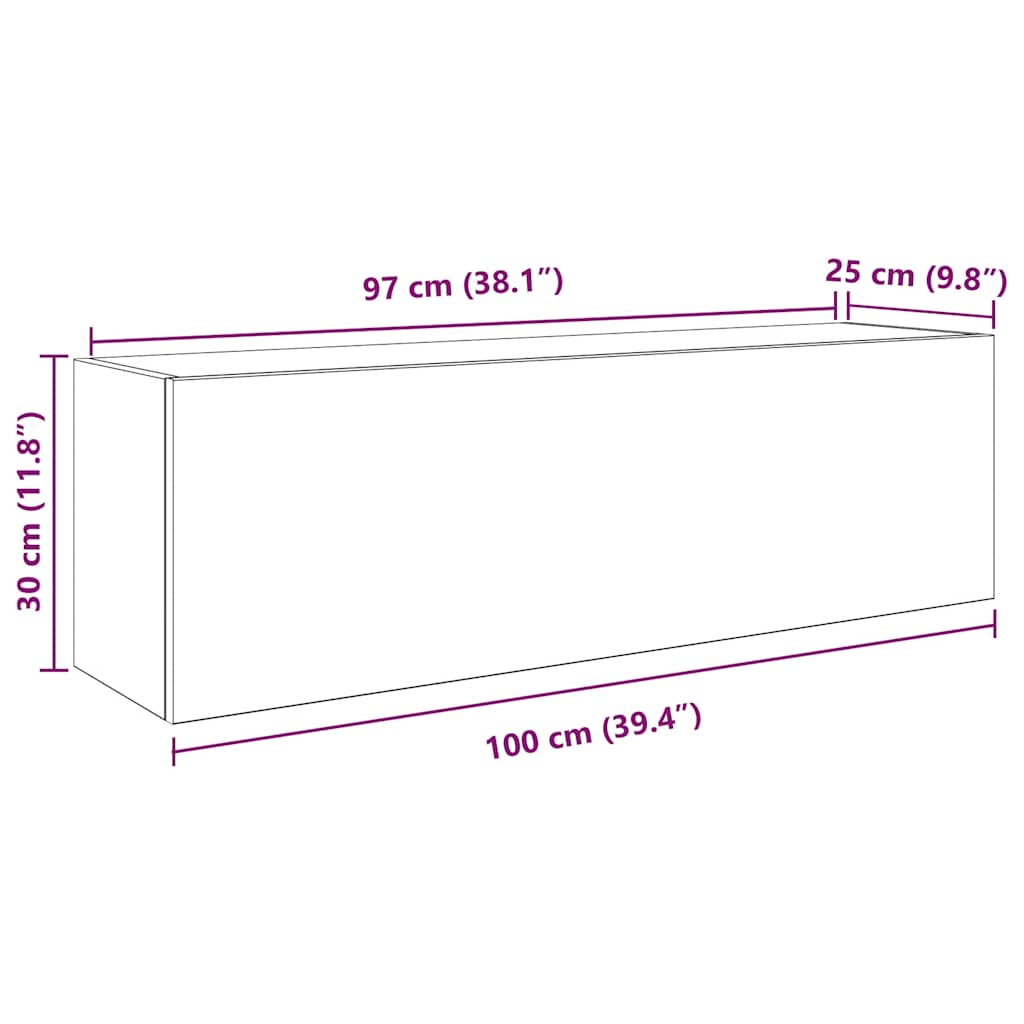 Bathroom Wall Cabinet Reclaimed Wood Look 100x25x30 cm Engineered Wood