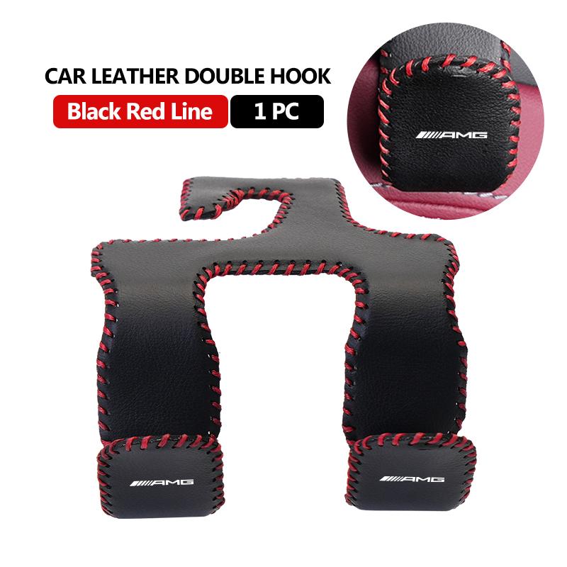 HQQM3 For Mercedes Benz Car Seat Back Hook Suede Double-Headed Rear Storage Supplies AMG W202 W212 W213 W220 W221 W222 C180 C200 C260