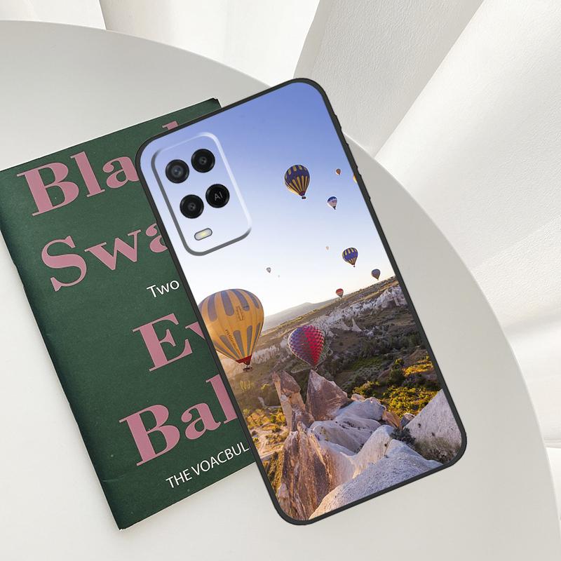 Hot Air Balloon Travel Mountain Case For Oppo A58 A78 A98 A15 A16 A17 A52 A72 A76 A96 A54 A74 A94 A57 A77 A54S A57S Cover