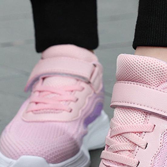 Кроссовки для бега для девочек, детская спортивная обувь, дышащие легкие кроссовки, стельки с эффектом памяти, нескользящая амортизирующая обувь