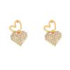 S925 Silver Needle Luxury Heart Earrings - Versatile, Elegant, and Full Diamond Design