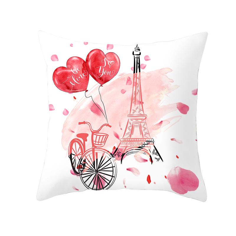 Flower and Grass Bicycle Pillow Cover for Home Ins Nordic Pillow Photo Small Fresh Cushion
