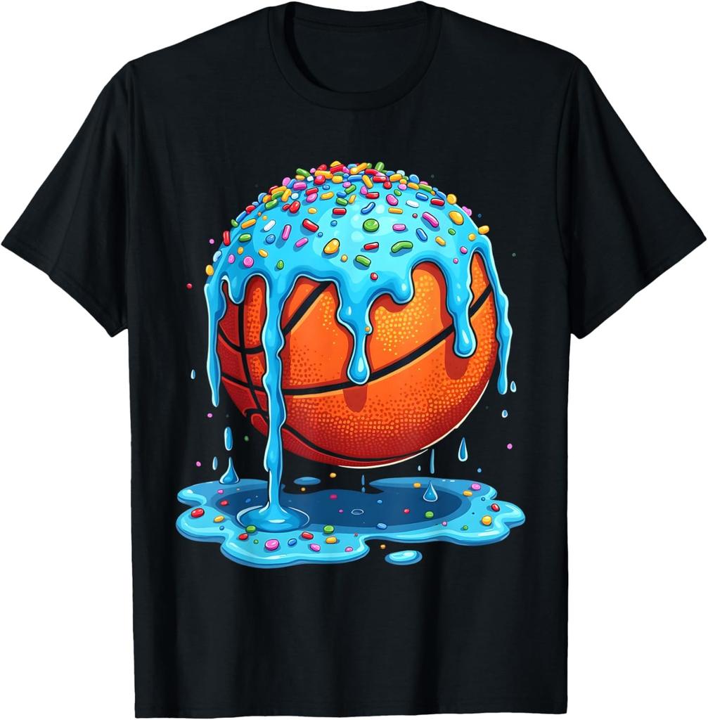 Basketball Drip Ice Cream Sprinkles Summer Unisex T-Shirt