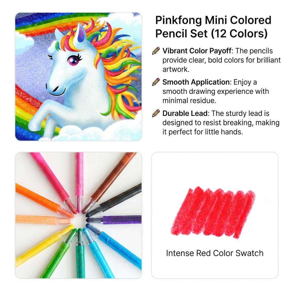 Pinkfong Mini Colored Pencil Set (12 Colors)