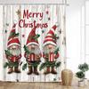 Милая Рождественская Занавеска для душа Снеговик Зимний лес Рождественский домик Кедр Новый год Дом Украшение для ванной комнаты Занавески для ванны с крючками