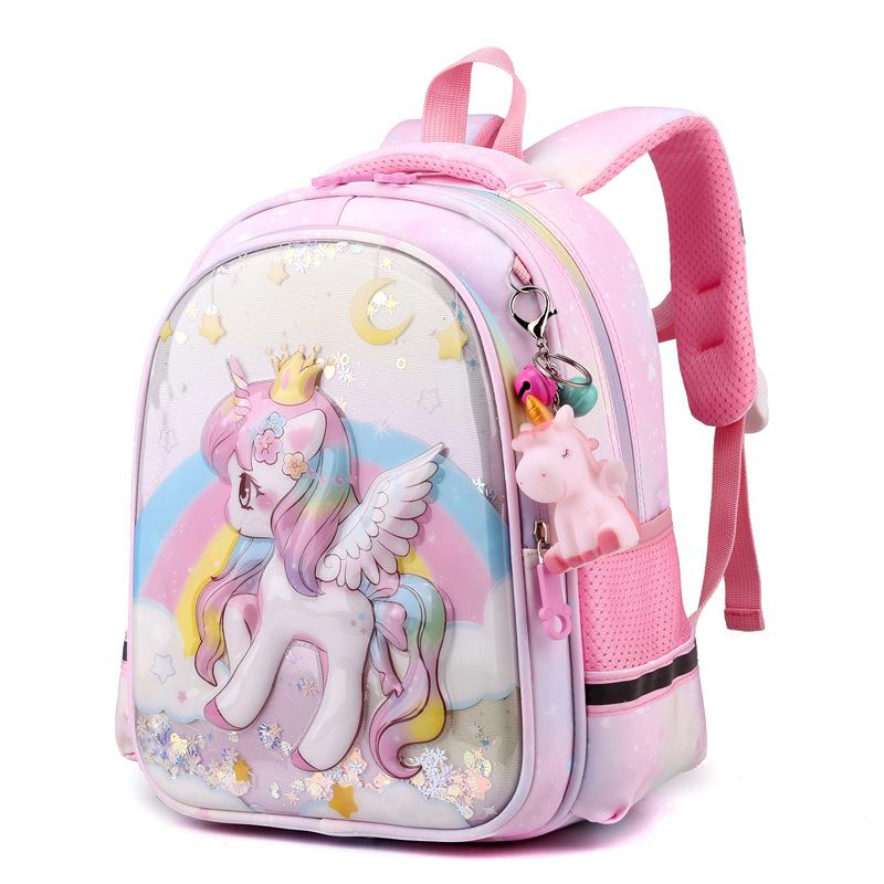 Водонепроницаемые сумки для детского сада для девочек, легкая защита позвоночника, милый рюкзак с рисунком единорога, сумка для дошкольников и начальной школы