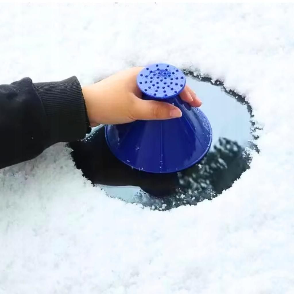 Conical Ice Scraper For Cars 2 In 1 Plastic + Funnel