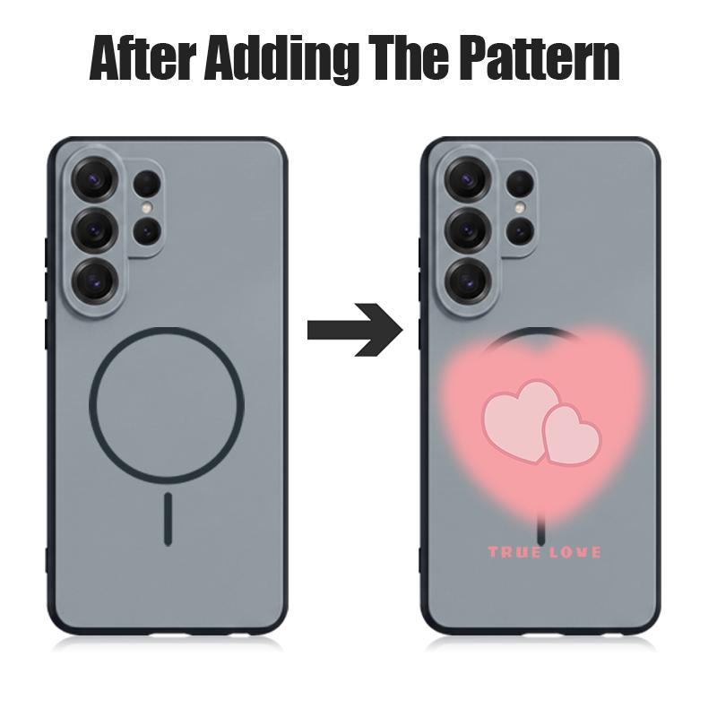 Милый чехол с принтом макарон в форме сердца для Samsung S26 S25 Ultra S24 Plus S23 FE S22 Ultra A55 A56 A17 A37 A57 5G, магнитная крышка для телефона с ощущением кожи