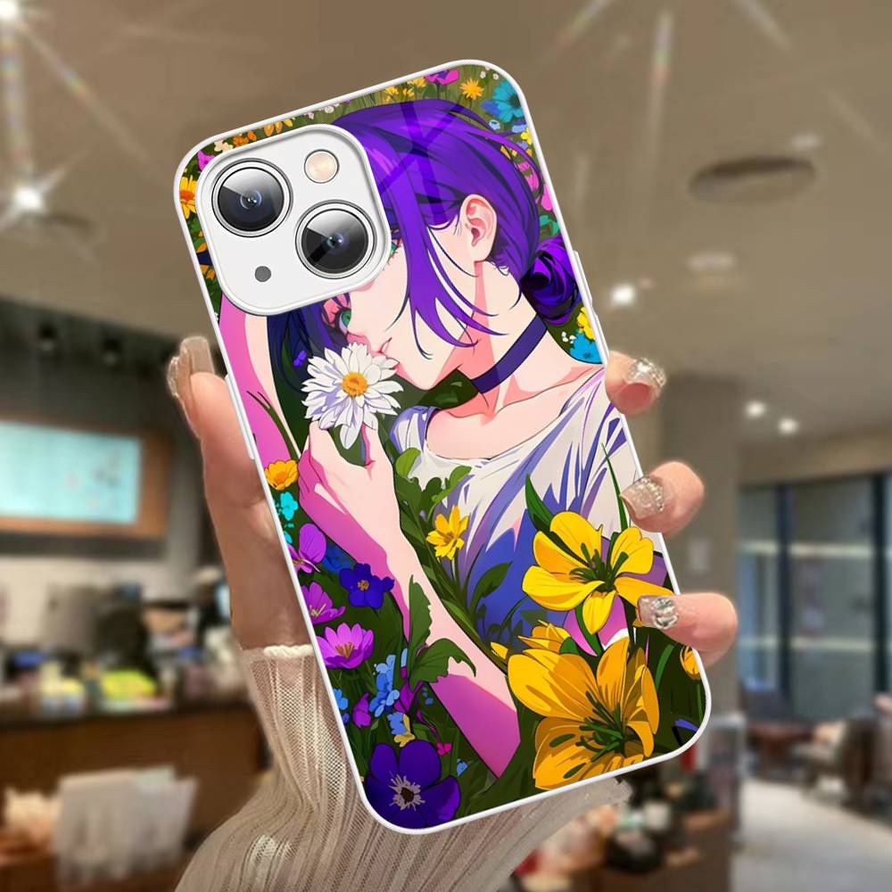 Человек-бензопила Фильм Арка Резе Для iPhone 14 13 12 Mini 11 Pro XS Max X XR 14 Plus Закаленное Стекло Чехол