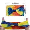 Повязка на голову тай-дай Спортивная для бега Бохо для умывания лица Макияж Волосы Крест Широкая повязка на голову Женская [