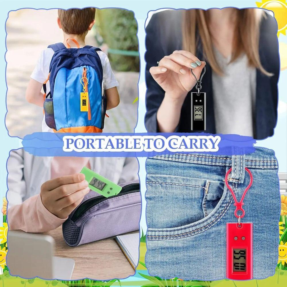 Электронные мини-электронные часы, студенческие подвесные брелки, новые часы в форме треугольника