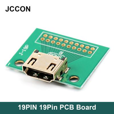 1 шт. HDMI19PIN 19Pin печатная плата, уплотнения проводов HD HDMI-разъем, женское сиденье, тестовое женское сиденье, позолоченная плата адаптера