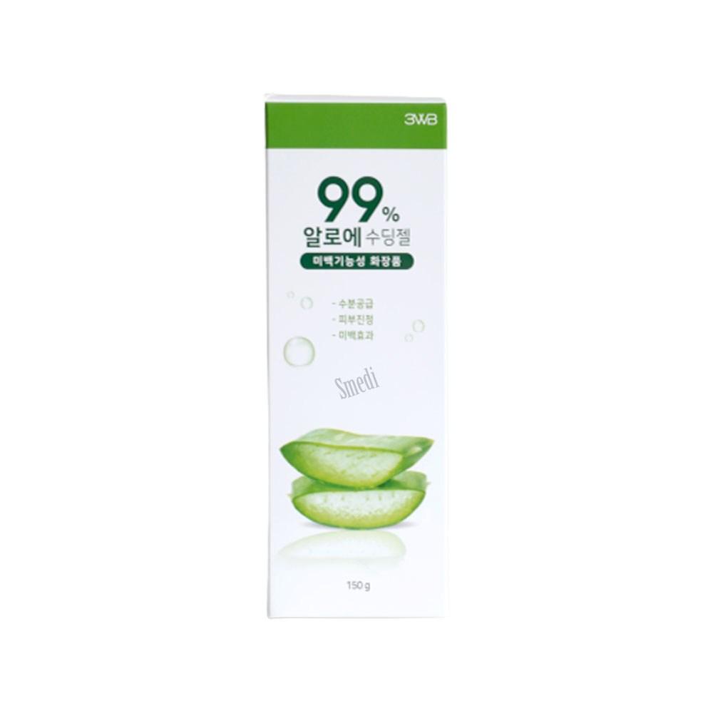 Wellbeing Health Pretty Face Aloe Soothing Gel 150g, 5 Tubes, Moisture Supply, Skin Soothing, Whitening Effect