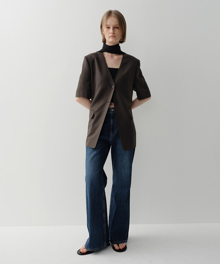 Eaah Blake Collarless Jacket (Taupe)