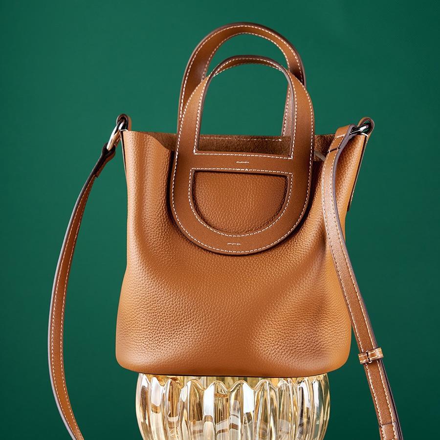 Сумка из коровьей кожи Новая Универсальная Портативная Сумка-корзина для овощей Натуральная кожа Женская сумка Наплечная Сумка-мессенджер