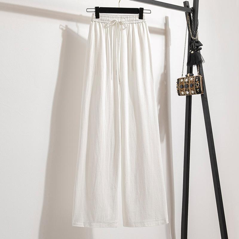 Dimanaf Summer 2025 Women Plus Size Pants High Waist Basic Elastic Pants Loose Female Casual Trousers Long Pants