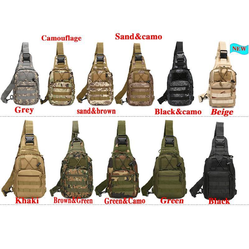 Military Tactical Backpack Outdoor Sports Climbing Camping Hunting Fishing Bottle Pack Shoulder Bags 10 Colors Wallet Women Men