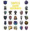 50PCS Colorful Skull & Ghost Face Graffiti Stickers - Unique Creative Decor for Halloween Festivals RecordingYourLife Store