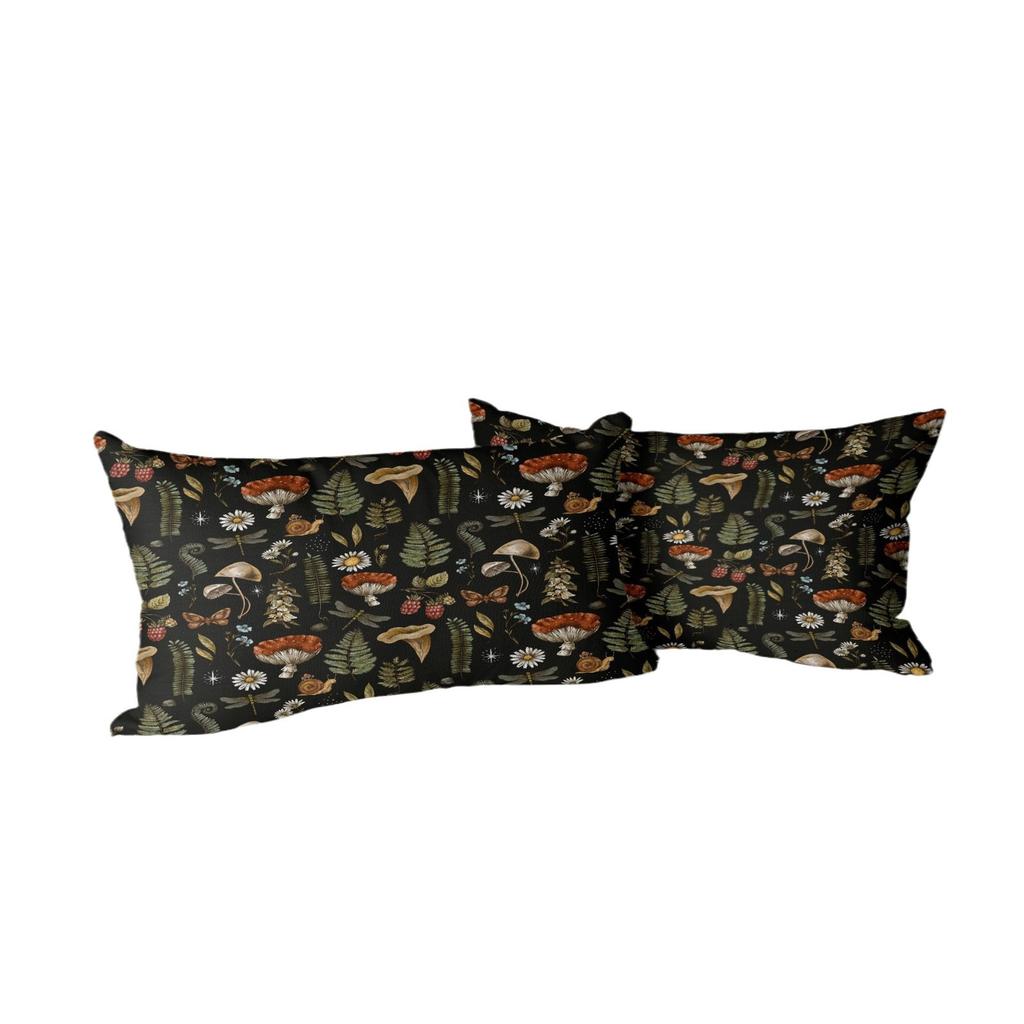 Mushroom Pattern Duvet Set 3D Digital Printing Set Wild Plant Bedding Set