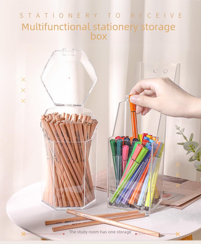 Акриловый пылезащитный держатель для ручек и органайзер для кистей для макияжа