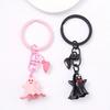 1Pair Couple Halloween Ghost Keychain Bag Hanging Key Rings Minority Magnetic Ghost Pendant  Gift