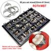 80 Pcs /Box Dental Orthodontic Molar Band with Buccal Tubes Orthodontic Stainless Steel Band with Tube Dentist Materials