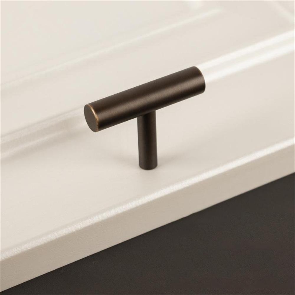 BR77 Brass Cabinet Pulls 50 x 25mm Drawer Handle Single Hole Furniture Hardware for Wardrobe