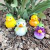 Vegetable Duck Statue Cartoon Corn Carrot Eggplant Cabbage Duck Resin Figurine Home Office Desktop Decoration Ornament