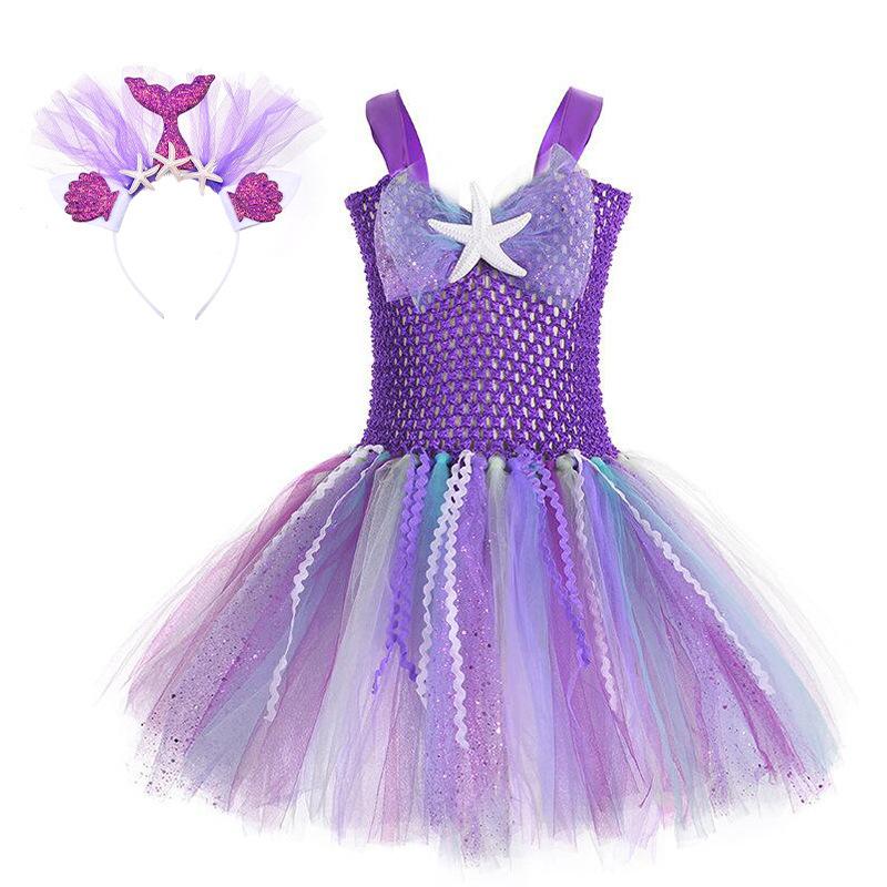 European and American princess dresses, mermaid dresses, children's costumes for holiday performances Mermaid Girls' dresses for young children