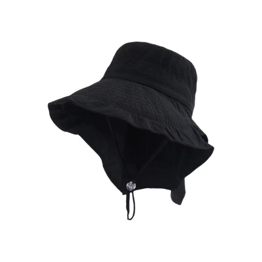 Korean Style Wide Brim Sun Hat Solid Color Women Bucket Hat Fashion Sun Protection Hat  Outdoor