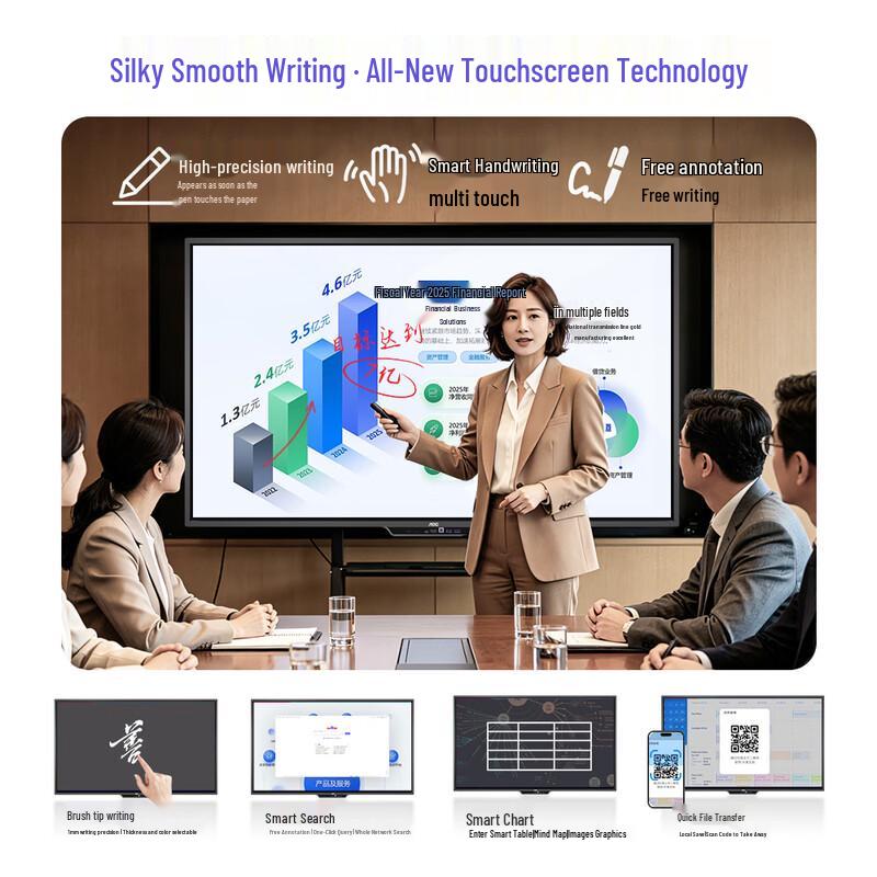 AOC 75-inch 4K Smart Interactive Whiteboard (CN version)