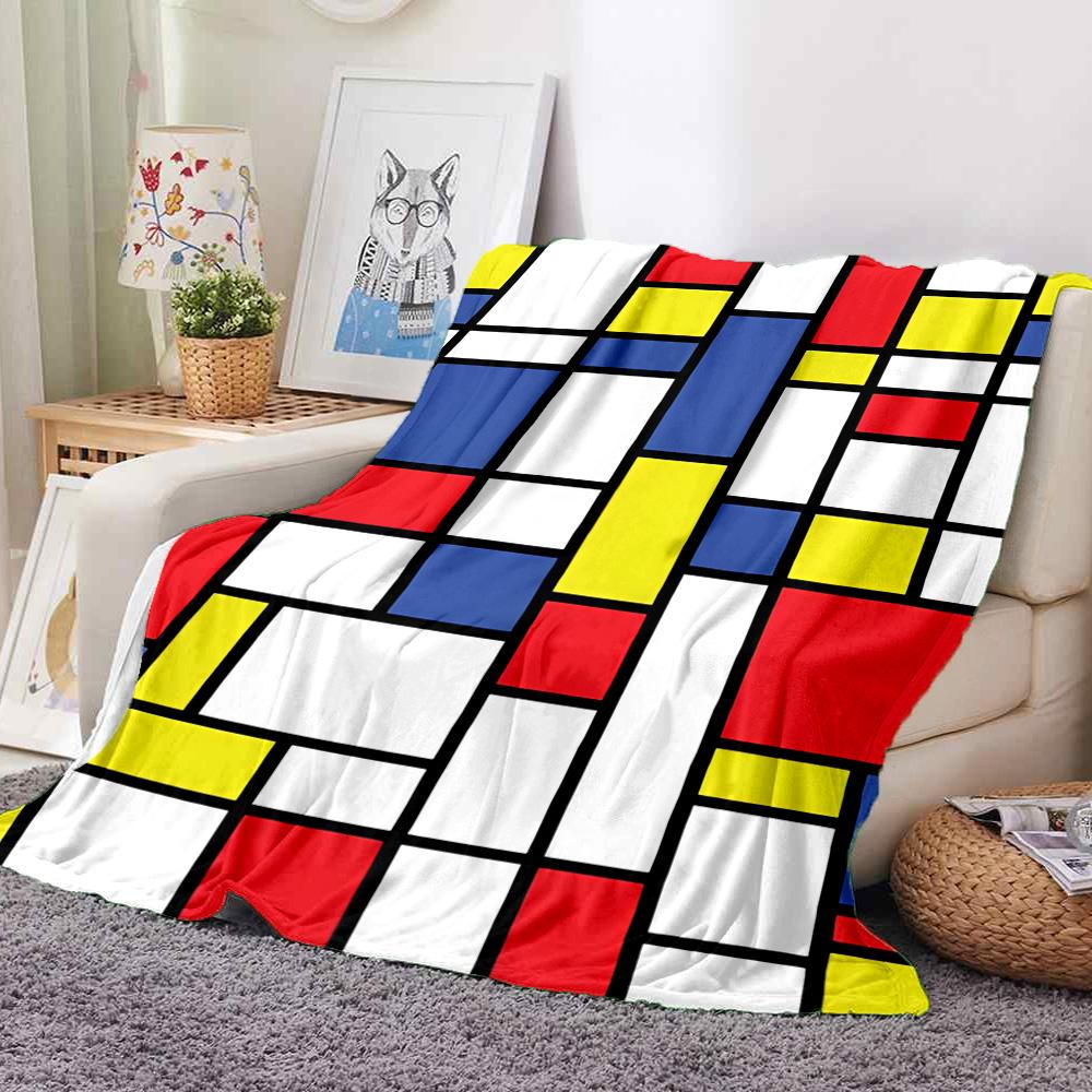 Abstract Composition Flannel Blanket Throw Blanket Soft Warm Sofa Bed Camping Car home Decor Unique Christmas Gift C930824