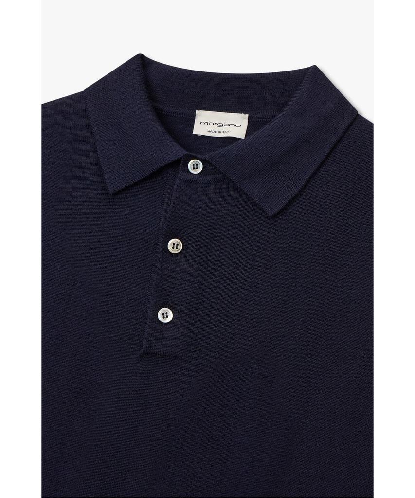 MAN ON THE BOON [Morgano] Polo Sweater_Navy 4715313901