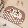 Cartoon hard diatom mud floor mat bathroom suction board non-slip quick-drying mat toilet door toilet floor mat foot mat