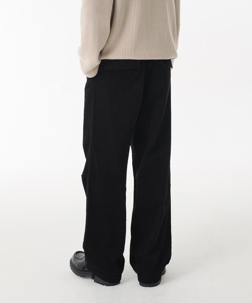 MUSINSA STANDARD Corduroy Parachute Pants [Black]