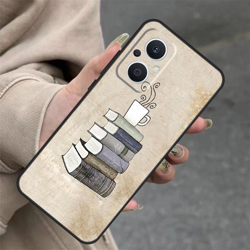 Чехол 'Книги и Кофе' для OPPO Reno 8T 13F 14F 12F 11F 10 12 13 14 Pro 7 8 Lite OPPO Find X8 X6 X9 Pro