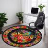 1pc Hand-Painted Bird Design Chair Carpet for Office Non-Slip, Machine Washable Rug for Office - Holiday DecorMachine Made Yy25102910