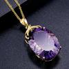 Huitan Elegant Oval Goose Egg Necklace - High-End Exquisite Women's Jewelry