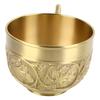 Brass T Cup Exquisite EmNaBossed Patterns Retro Europn Small Coffee Cup for Home Parties Housewarming Ceremony